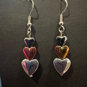 Harriet Ave Jewels Silver and Gold Heart Earrings